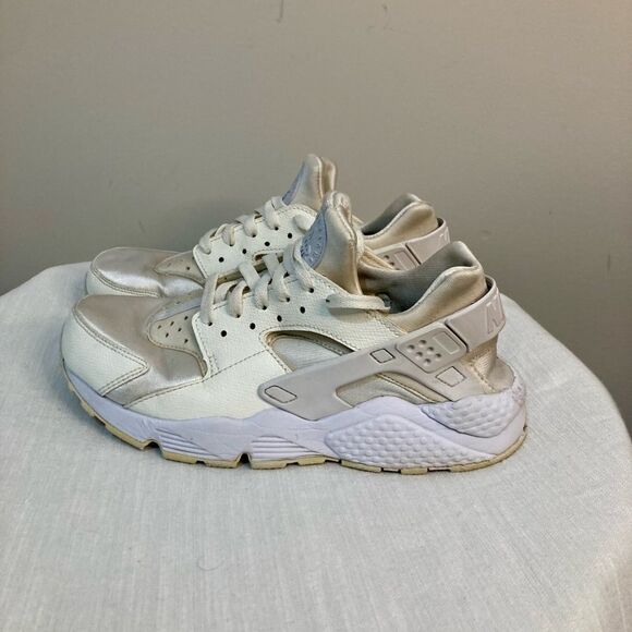 Nike Triple Snow White Huarache Sneakers 8.5 - Picture 5 of 15